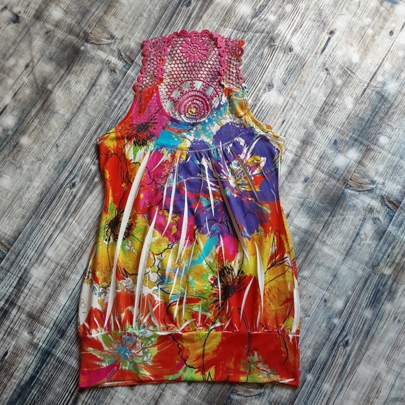 Rue21 Tops - Tie Dye Tank Top With Boho Details